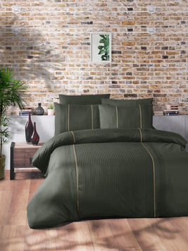 Комплект постельного белья из ранфорса Elegant Dark Green Karven